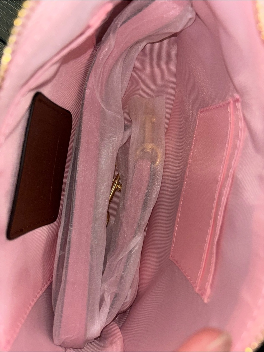 Coach Pink Chain Strap Shoulder Bag with long leash strap for cross body - Picture 4 of 4